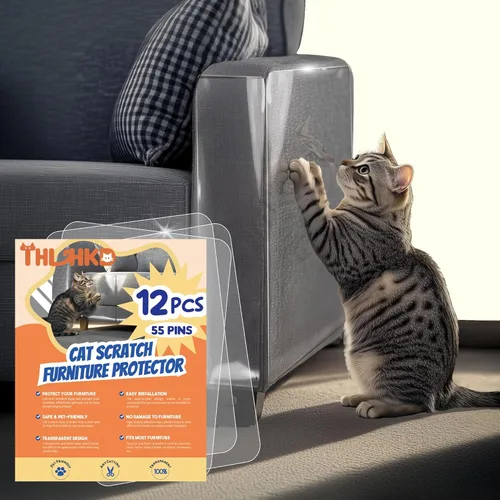 Miniatura 8 de 24 protectores de muebles de arañazos para gatos, protectores de sofá de doble cara para proteger los arañazos de las garras de los gatos, hojas