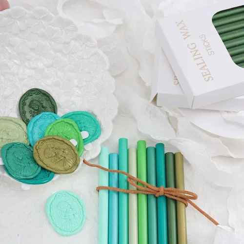 Miniatura 3 de Aeneous - Barras de cera de sellado, 20 mini varillas de sellado de cera para invitaciones de boda, sobres de cartas, tarjetas, manualidades