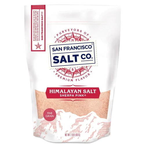 Sherpa Pink Sal del Himalaya – Grano fino, 2 libras. | Totalmente natural, sin gluten, sin aditivos | Perfecto para cocinar y recetas diarias