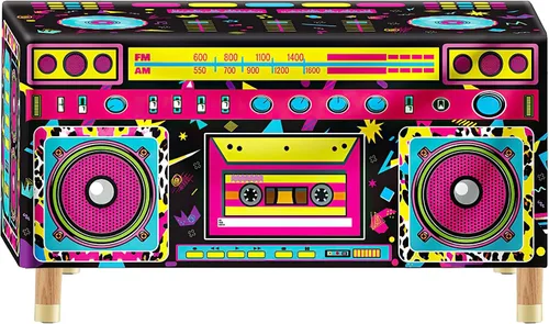 Mantel de radio de fiesta de 6 pies y 80 y 90, decoración de mesa de cumpleaños para fiesta temática de los años 90, suministros de decoración de