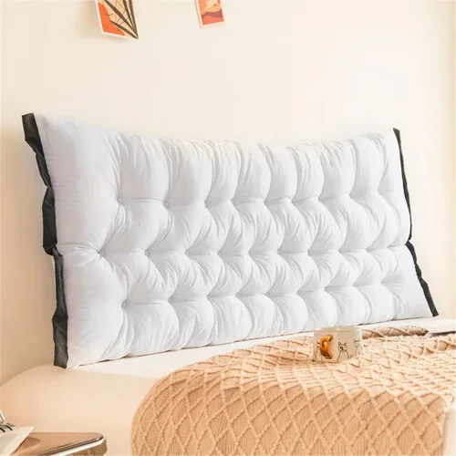 Miniatura 10 de Cabecero de Cama Almohada Tapizada Montada en Pared para Dormitorio Cama Grande Almohada de Cabecera con Respaldo y Soporte de Posicionamiento