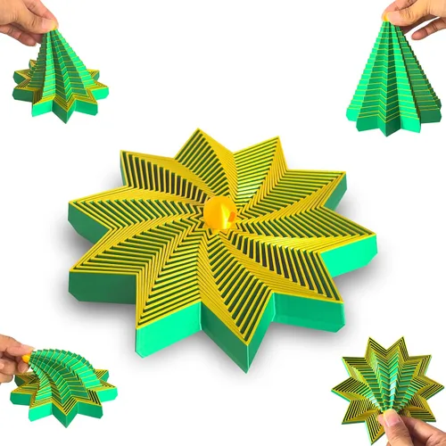 Miniatura 11 de Juguete fractal de copo de nieve, juguete de escritorio ejecutivo impreso en 3D, perfecto para aliviar el estrés, la irritabilidad y la relajación