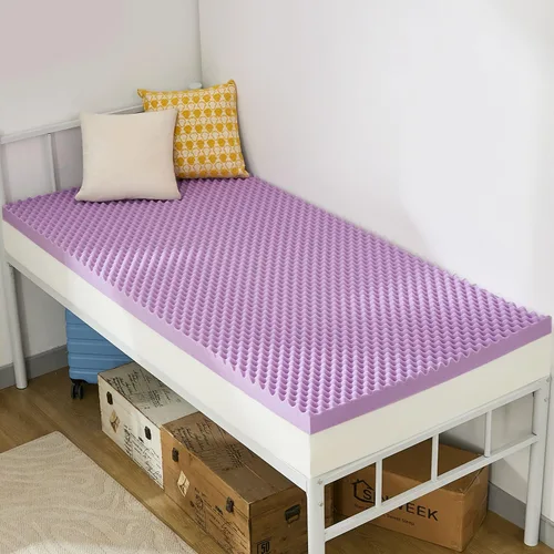 Miniatura 12 de SINWEEK Cubrecolchón de Espuma Viscoelástica con Diseño de Huevera de 1.5 Pulgadas Tamaño Queen, Almohadilla de Colchón Suave para Alivio del Dolor