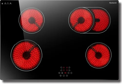 Miniatura 8 de Placa eléctrica de 2 quemadores, encimera de 12 pulgadas y estufa eléctrica integrada, estufa eléctrica de 110 V con enchufe, control de perilla, 9