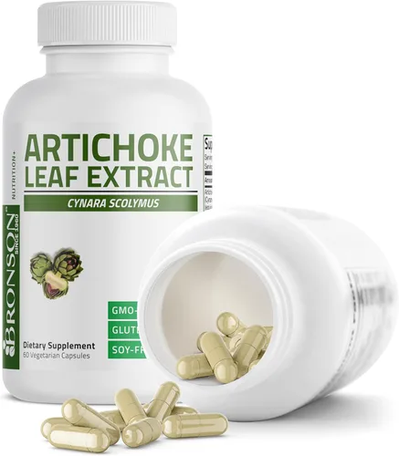 Miniatura 4 de Bronson Hoja de alcachofa extra fuerte apoya la digestión saludable función hepática saludable, sin OMG, 60 cápsulas vegetarianas