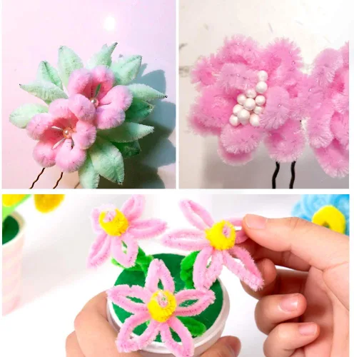 Miniatura 49 de Zlulary Juego de 100 limpiapipas de chenilla, de color sólido, para limpiar tuberías, manualidades, manualidades, decoración, tallos de felpilla Gris