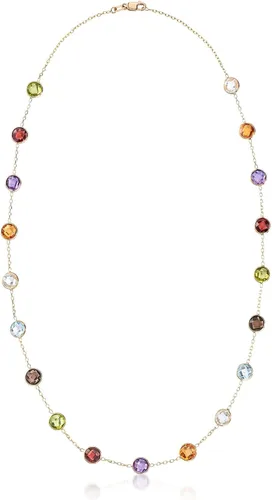 Miniatura 3 de Ross-Simons 13.80 ct. t.w. Bezel-Set Multi-Gemstone Station Necklace in 14kt Yellow Gold