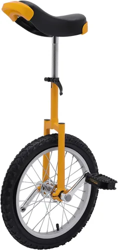 Miniatura 11 de Monociclo de rueda, bicicleta de una rueda con borde y pedales, monociclos de acero modernos para edades unisex de 10 a 60 años, entrenamiento