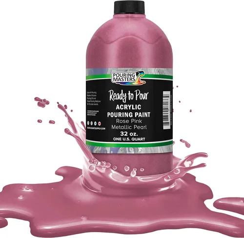 Miniatura 11 de Pouring Masters Royal Blue Metallic Pearl - Pintura acrílica para verter lista para verter – Pintura acrílica líquida premezclada de 32 onzas