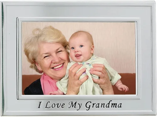 Miniatura 9 de Lawrence Frames Sentiments Collection - Marco de fotos con texto en inglés "I Love My Grandpa" de metal cepillado, color plateado