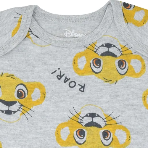 Miniatura 5 de Disney Lion King Winnie the Pooh Mickey Mouse Minnie Mouse Baby 3 Pack Bodysuits Newborn to Infant