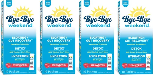 Mezcla de bebida de recuperación e hidratación, paquete de 4 electrolitos, probióticos, vitaminas para el hígado y el intestino, adiós a la fatiga,