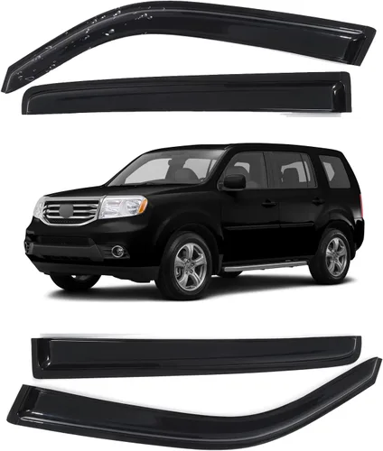 Miniatura 167 de Viseras para ventanas para Mazda 3 Sedán 4 puertas 2004 2005 2006 2007 2008 2009 estilo JDM Mugen, deflector de viento, protector solar y de lluvia