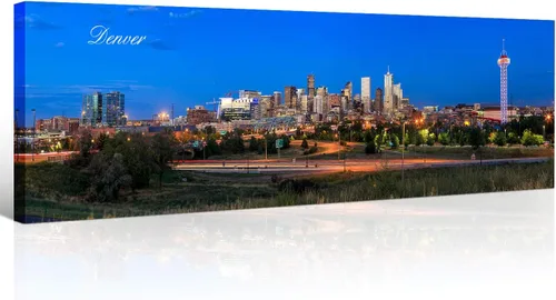 Miniatura 56 de Atlanta Skyline - Arte de pared para sala de estar, lienzo de paisaje urbano, decoración moderna para el hogar, imágenes panorámicas, edificio