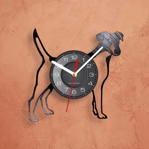 Miniatura 6 de Jack Russell Terrier - Reloj de pared de disco de vinilo de 12 pulgadas, moderno, decorativo, silencioso, sin tictac, funciona con pilas, suave Fox