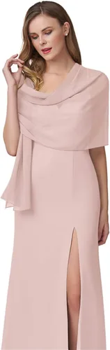 Miniatura 16 de Chales de gasa para mujer, bufandas para dama de honor, boda, noche, graduación, fiesta, ocasiones especiales, vestidos de 90 x 20 pulgadas