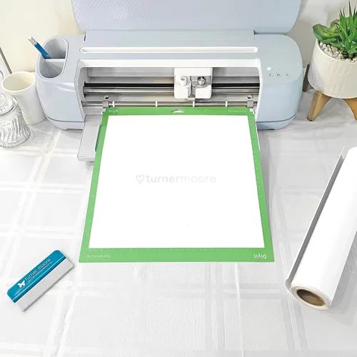 Miniatura 2 de Turner Moore Edition - Vinilo extraíble blanco de alta calidad, rollo de 12 pulgadas x 15 pies, vinilo temporal blanco autoadhesivo para paredes