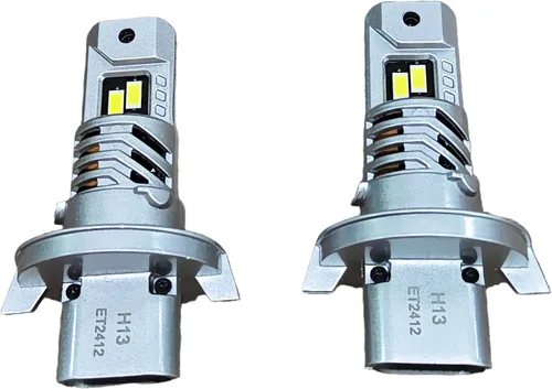 Miniatura 10 de Marsauto Bombillas LED H4, 1200% de brillo, 70000 lm, blanco frío 6500K, tamaño mini halógeno 1:1, anillo ajustable de 8 agujeros para haz perfecto