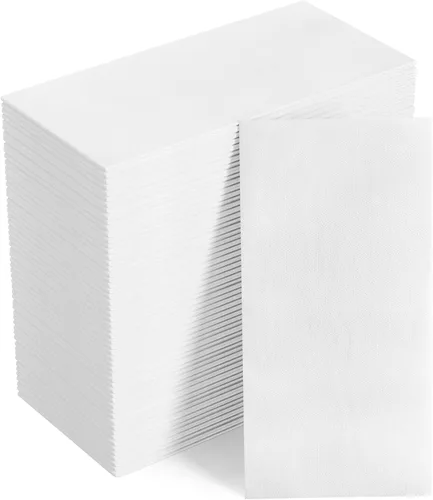 FOCUSLINE 100 servilletas de baño desechables, toallas de papel suave y absorbente, toallas de mano de papel para baño, cocina, cena o evento, color
