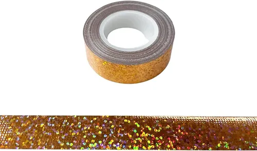 Miniatura 3 de Cinta Washi de Lámina de Oro Rosa Premium Metálica Autoadhesiva de Enmascarar para Decoración de Pared, Manualidades, Álbumes de Recortes, Bordes