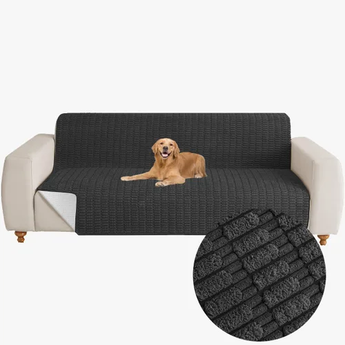 Miniatura 21 de Muamar Funda para Cama de Perro Protector de Sofá, Antideslizante Impermeable Fundas de Sofá para Sala de Estar Fundas de Sofá, Tapete de Sofá, Negro