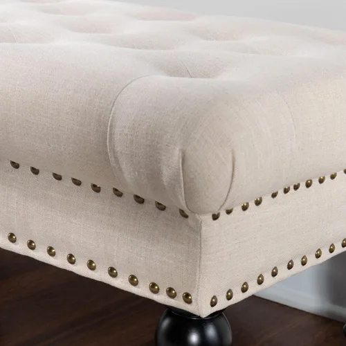 Miniatura 5 de Linon Isabelle - Banco de cama, 62 pulgadas, acabado espresso oscuro Natural