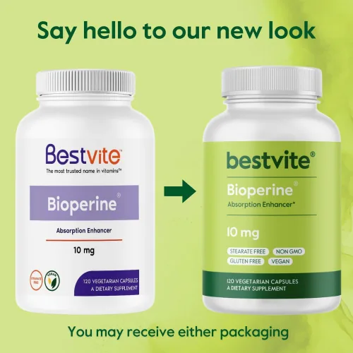 Miniatura 7 de BESTVITE Bioperine 10mg (120 cápsulas vegetarianas) - Sin estearatos - Vegano - Sin OMG - Sin gluten - Potenciador de absorción