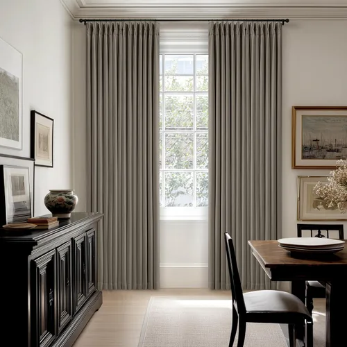 Miniatura 53 de Juego de 2 paneles de cortinas plisadas negras de 80 pulgadas para sala de estar, cortinas plisadas de lino con forro de 80 pulgadas de largo, 100%