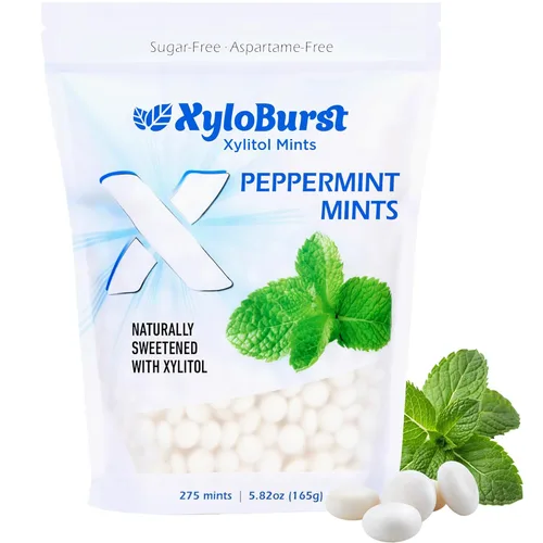 Miniatura 14 de XyloBurst - Mentas de Xilitol Menta para aliento fresco sin azúcar para la salud oral Sin gluten, veganas, aptas para keto Mentas libres