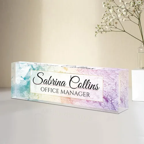 Miniatura 16 de Placa de nombre personalizada para escritorio, placa de nombre de escritorio personalizada, regalos de agradecimiento a los empleados, accesorios