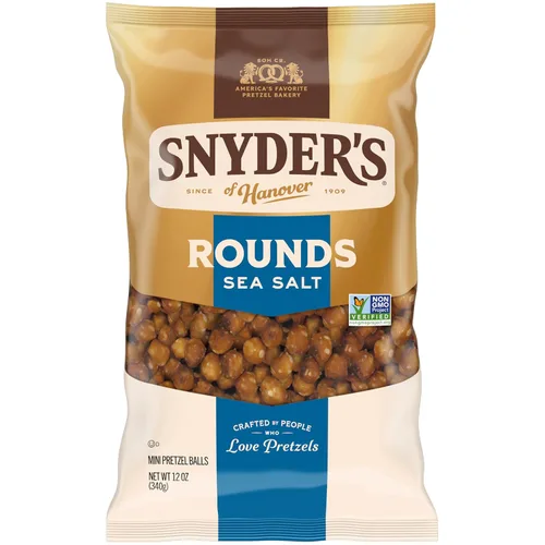 Miniatura 7 de Snyder's of Hanover Pretzels, redondos, sal marina, 3.5 onzas (paquete de 8)