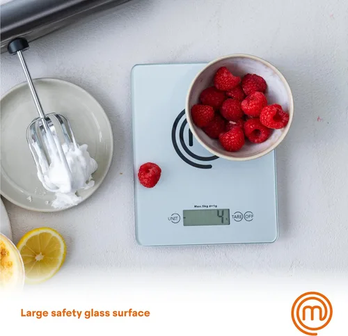 Miniatura 4 de MasterChef Báscula digital de alimentos gramos y onzas para cocina, báscula portátil de peso de alimentos con pantalla LCD para hornear y cocinar