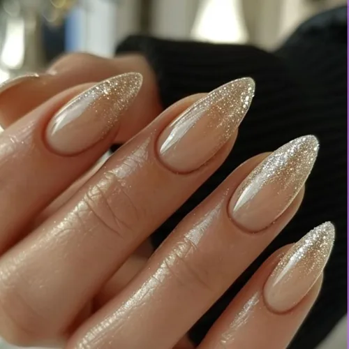 Miniatura 46 de Uñas postizas a presión marrón café, uñas postizas medianas de almendra, color sólido, cobertura completa, uñas postizas artificiales brillantes