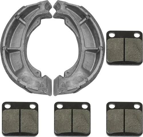 Miniatura 4 de Caltric Pastillas de freno delanteras y zapatas de freno traseras compatibles con Suzuki Lt-F250 Ozark 250 2002-2006
