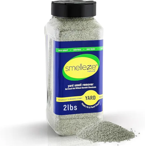 Miniatura 8 de SMELLEZE Desodorizador natural para eliminar olores de patio y hormigón: 50 libras. Los gránulos eliminan el olor a orina y heces de mascotas al
