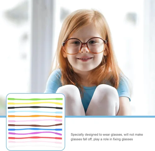 Miniatura 9 de Kisangel 12pcs Silicone Glasses Straps Anti-slip Eyeglass Retainers for Sports Outdoor Activities Lightweight Flexible Eyewear Holder for Boys