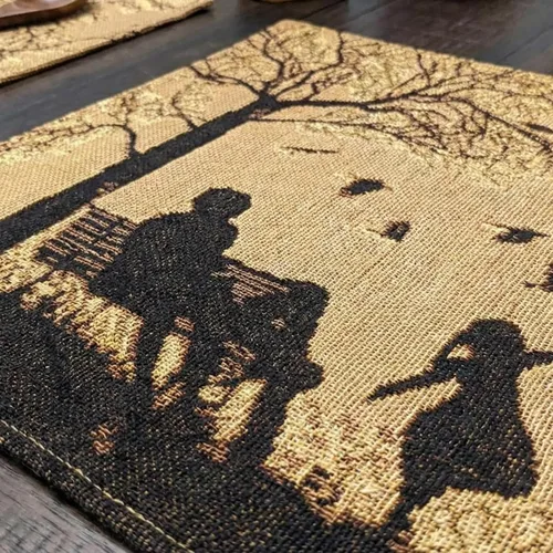 Miniatura 6 de DaDa Bedding - Juego de 4 manteles individuales de algodón y lino para mesa de comedor, 13 x 19 pulgadas