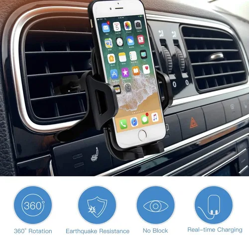 Miniatura 3 de SONKIR Soporte de teléfono para automóvil, tablero de instrumentos y parabrisas, soporte para teléfono celular con diseño de un solo toque, rotación