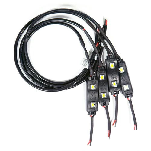 Miniatura 2 de POD SMD 2 LED 5730 Módulo gran angular impermeable 12V borde tira de gabinete/iluminación automotriz (paquete de 4) (blanco cálido)