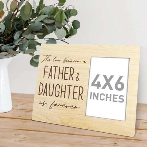 Miniatura 5 de RJYMK Regalo para padre e hija: marco de fotos de madera, el amor entre ellos es para siempre, perfecto para Navidad, cumpleaños, día del padre