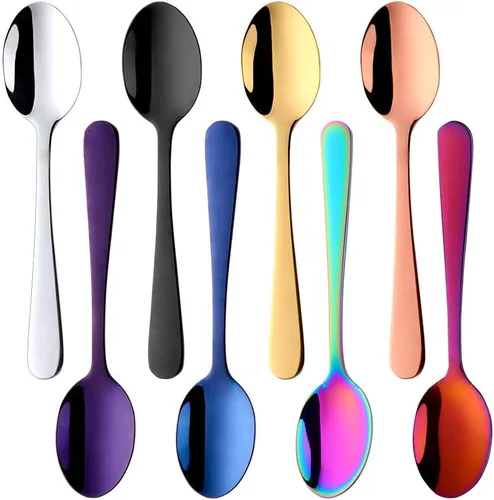 Miniatura 12 de Buyer Star Cucharaditas de 5.5 pulgadas Mini cucharas de café de acero inoxidable para azúcar Demitasse Espresso Cucharas