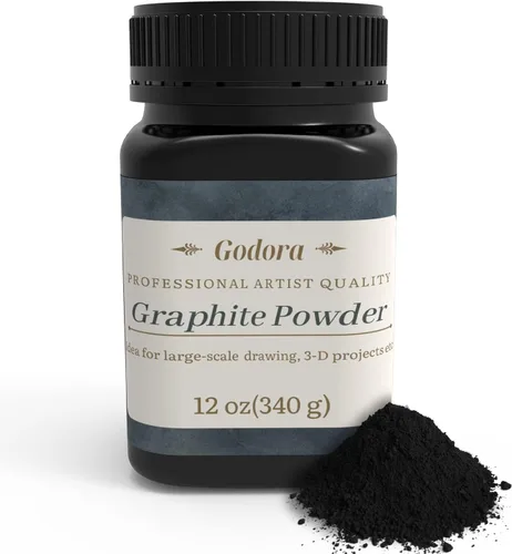 Polvo de grafito puro de 11.99 oz – Increíble grafito artístico en polvo para bocetos, etc. - Polvo profesional, color fácil de derretir