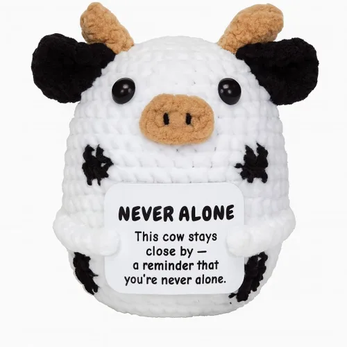Miniatura 8 de DEYBA Gato de ganchillo de apoyo emocional: animales de ganchillo positivos, regalo inspirador para mujeres, hombres, parejas, amigos, familia