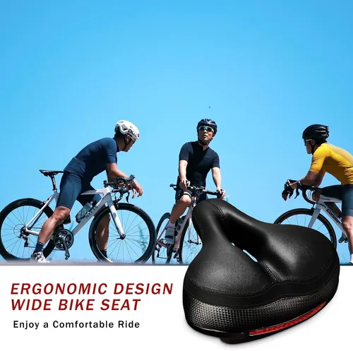 Miniatura 7 de Asiento para bicicleta con bola amortiguadora dual, alivio anatómico profesional, asiento para bicicleta de suspensión, espuma viscoelástica