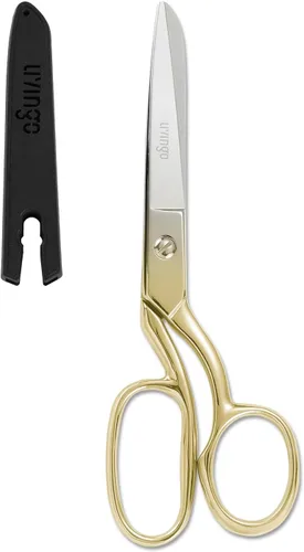 LIVINGO Tijeras profesionales de costura de tela: multiusos, resistentes, forjadas, de acero inoxidable, afiladas, corte, corte clásico, tijeras de
