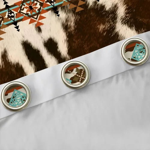 Miniatura 7 de Cortinas opacas de estilo bohemio occidental de 76 x 45 pulgadas, cortinas y cortinas de atrapasueños de vaca, cortinas del suroeste, cortinas