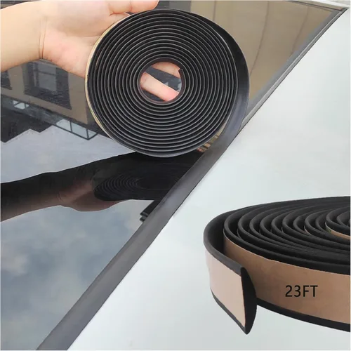 Tira de sellado de parabrisas de automóvil, tira de sellado de goma flexible, tira de sellado de techo solar, burletes multifuncionales para 23 pies