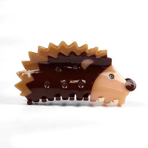 Pinzas de garra de erizo, pinzas de pelo con forma de erizo, pinzas de mandíbula para el cabello con forma de animal, pinzas de pelo de acetato para