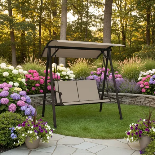 Miniatura 2 de Garden Winds Durable 350 Reemplazo Canopy Top Compatible con Dos Personas Sling Swing Modelo SW-RK939 - Beige