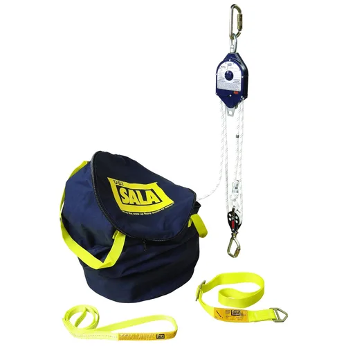 3M DBI-SALA Rollgliss RPD 3602050 Kit de rescate y posicionamiento, 50 pies, con relación 4:1, poleas, correas de anclaje, dos mosquetones y bolsa